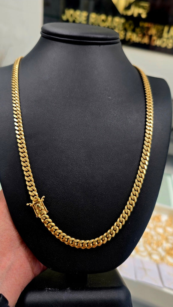 10K Cuban Link Chain, 24.5 inches