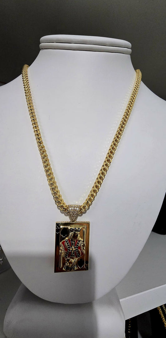 Cadena con dije de Rey de Carta
